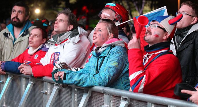 Česko - Slovensko: fandění v Olympijském parku v Praze