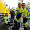 Alberto Contador trénuje v Leedsu na Tour de France 2014
