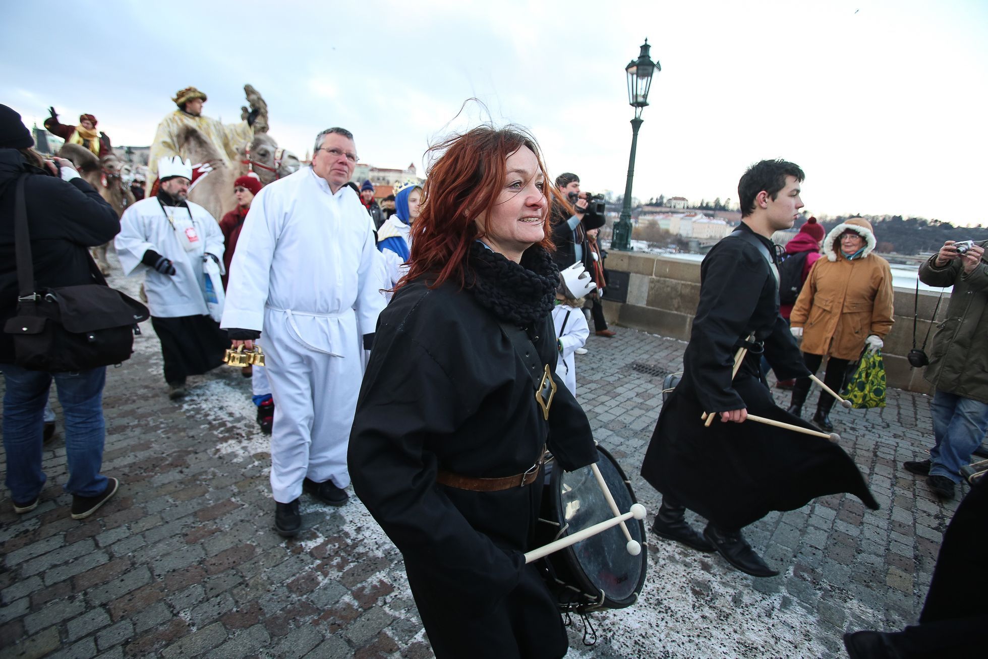 Tříkrálový průvod Prahou s požehnáním Dominika Duky