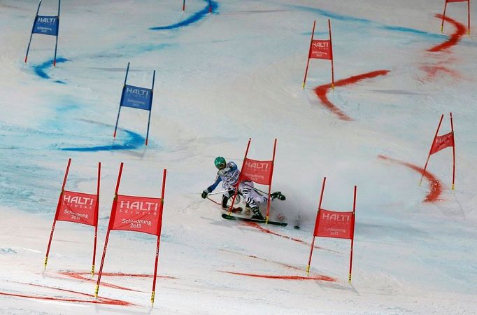 MS ve sjezdovém lyžování Schladming - týmová soutěž paralelní slalom (Zubčič a Neureuther)