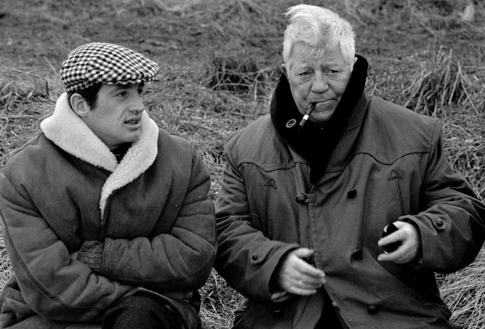 Jean-Paul Belmondo a Jean Gabin v roce 1962.