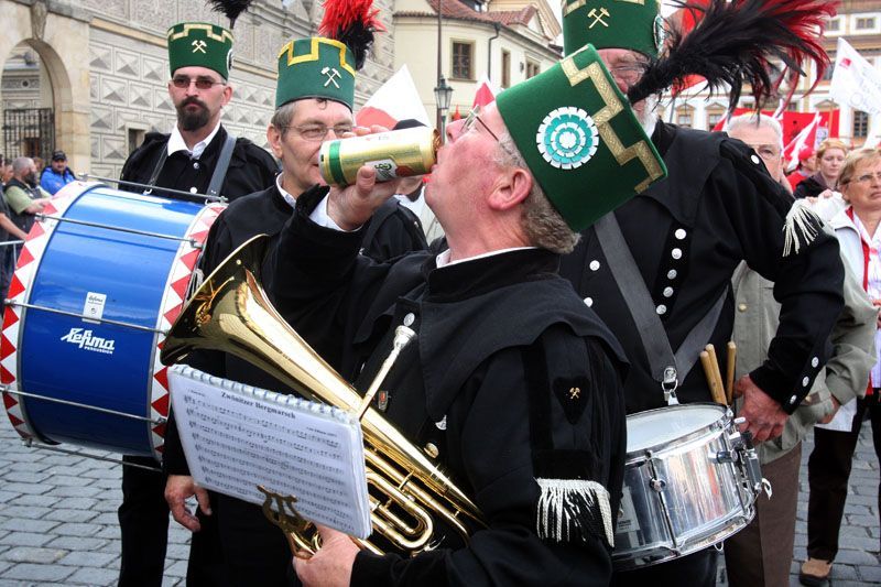 Demonstrace odborů v Praze
