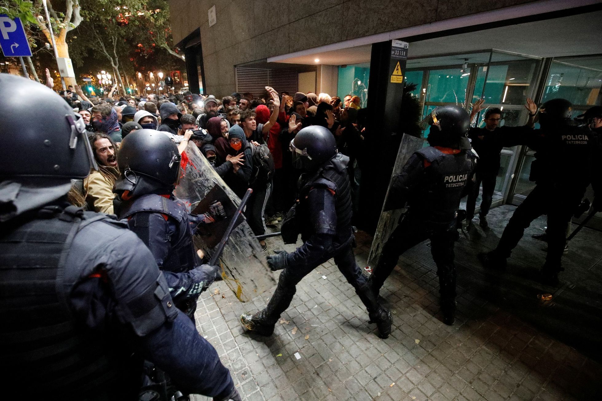 Protesty v Barceloně