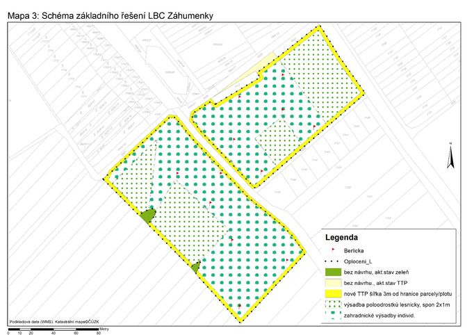 Plán lokálního biocentra Záhumenky.