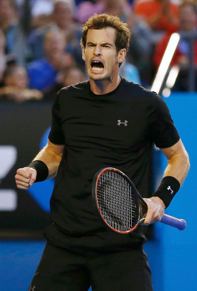 Australian Open 2015: Andy Murray při semifinále s Tomášem Berdychem