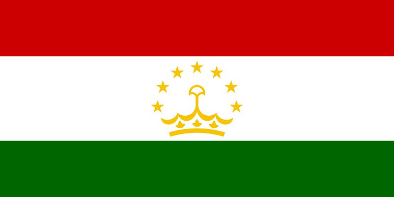 Vlajka Tádžikistánu.