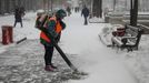 Ukrajina Kyjev sníh zima elektřina výpadek proudu