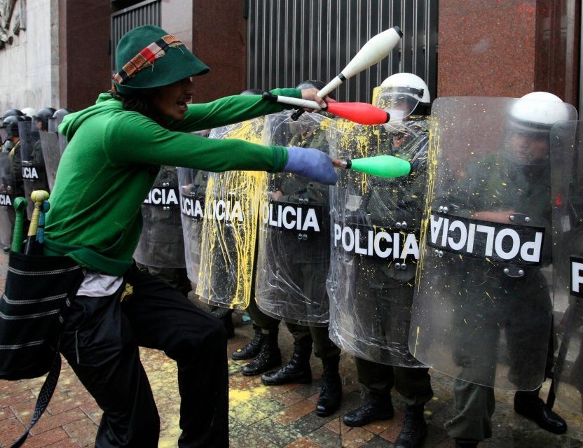 Studentské protesty v Bogotě