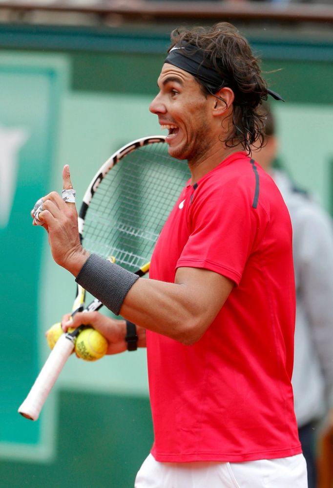 Rafael Nadal se raduje během finále French Open 2012.