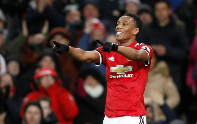 Anthony Martial slaví branku Manchesteru United.