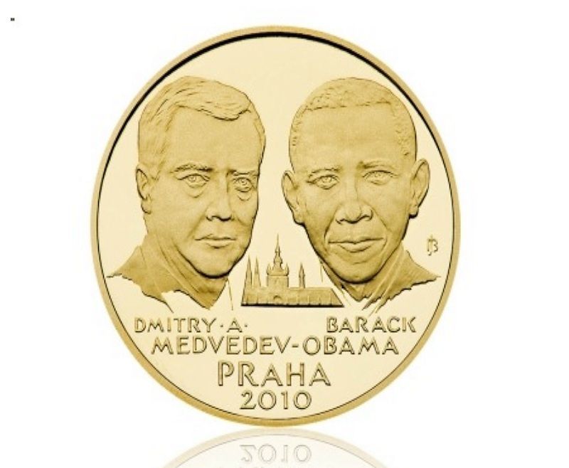 Pamětní medaile - pražský summit Medveděv-Obama