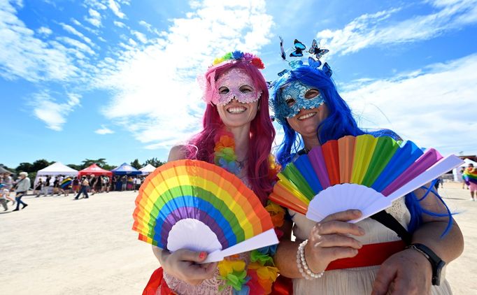 Snímek ze sobotního duhového průvodu festivalu Prague Pride.