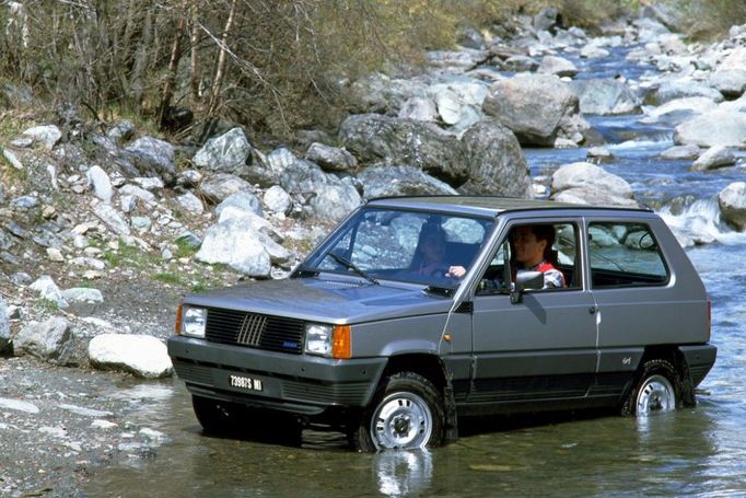 Fiat Panda se měl stát moderní náhradou Citroënu 2CV nazývaného "kachna". Autorem podoby modelu s nezvykle hranatou karoserií byl Giorgetto Giugiaro. Vznikla i verze 4x4.