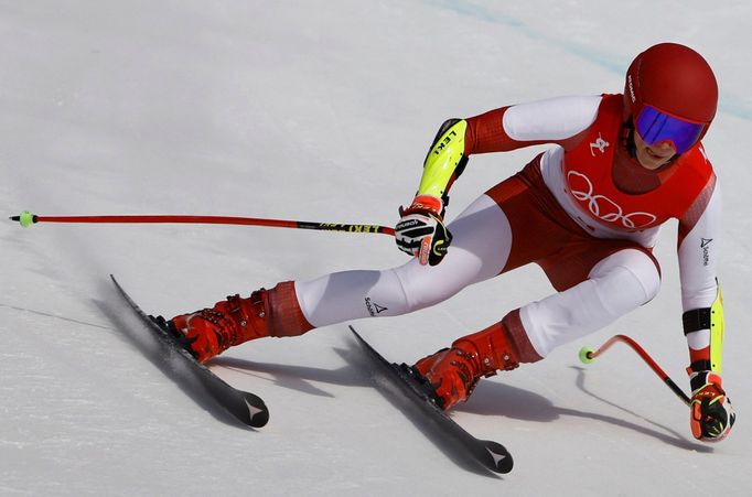 Mirjam Puchnerová v super-G na ZOH 2022 v Pekingu