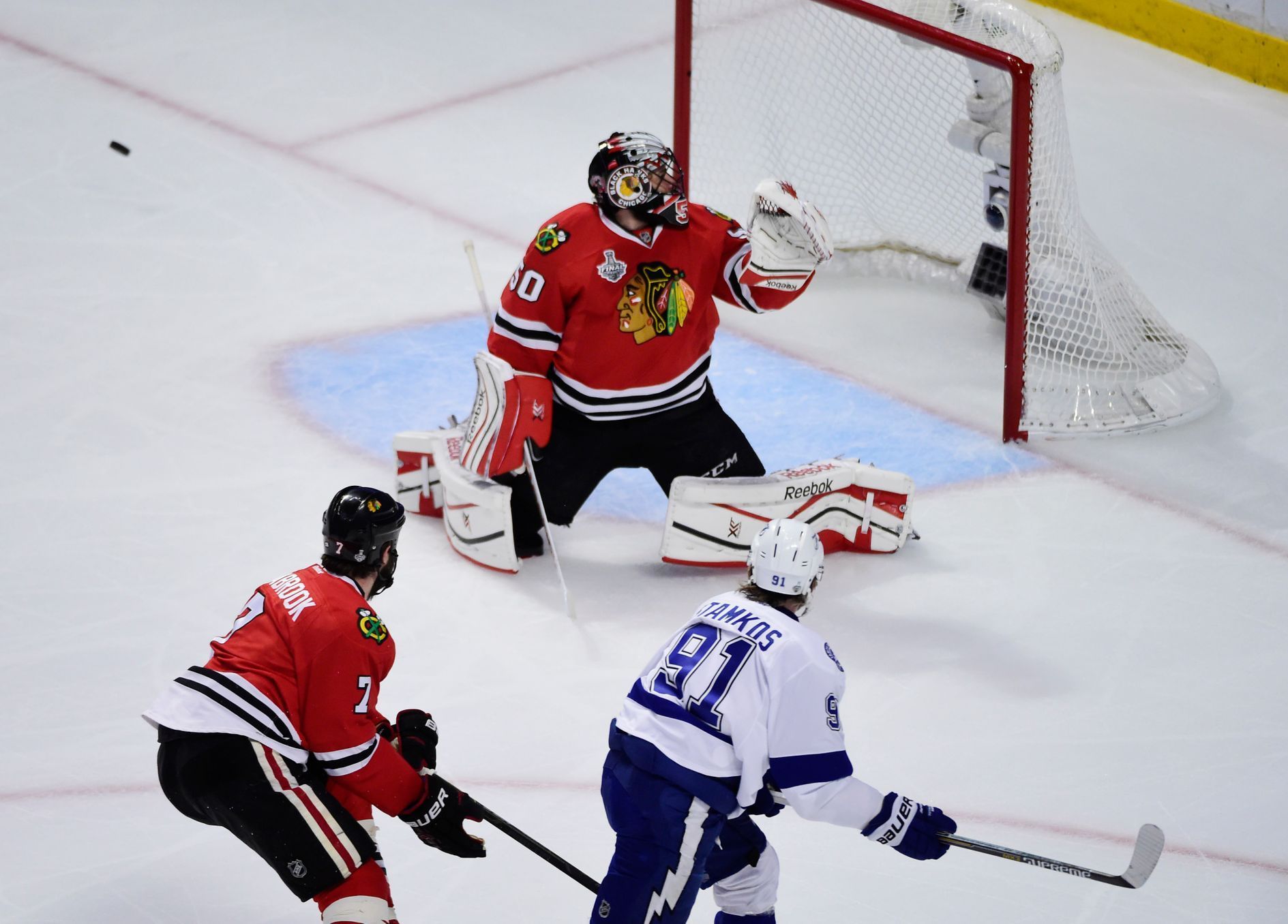 Corey Crawford a Steven Stamkos