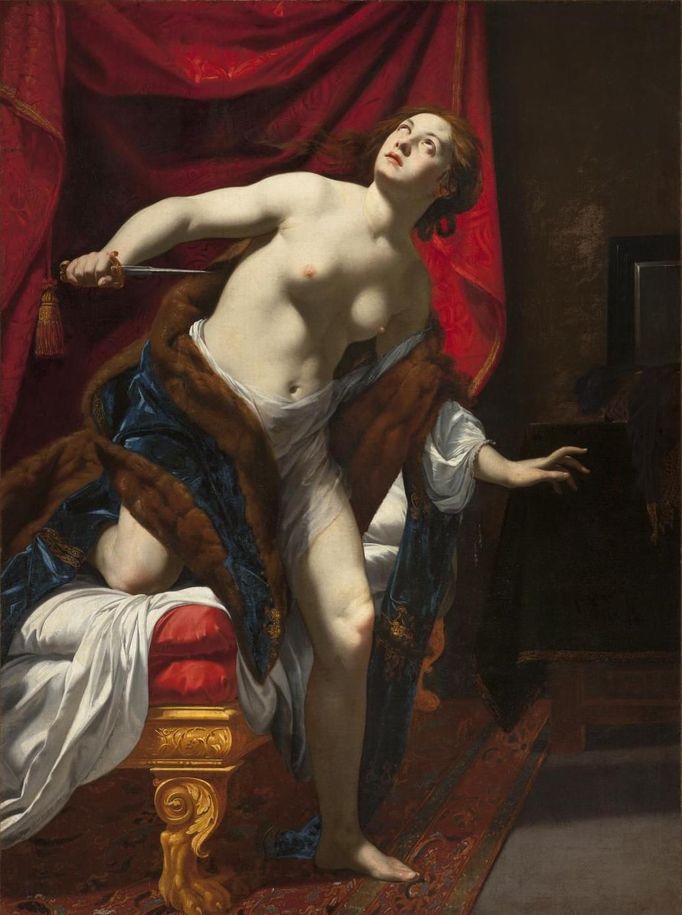 Simon Vouet: Sebevražda Lukrécie, kolem 1625