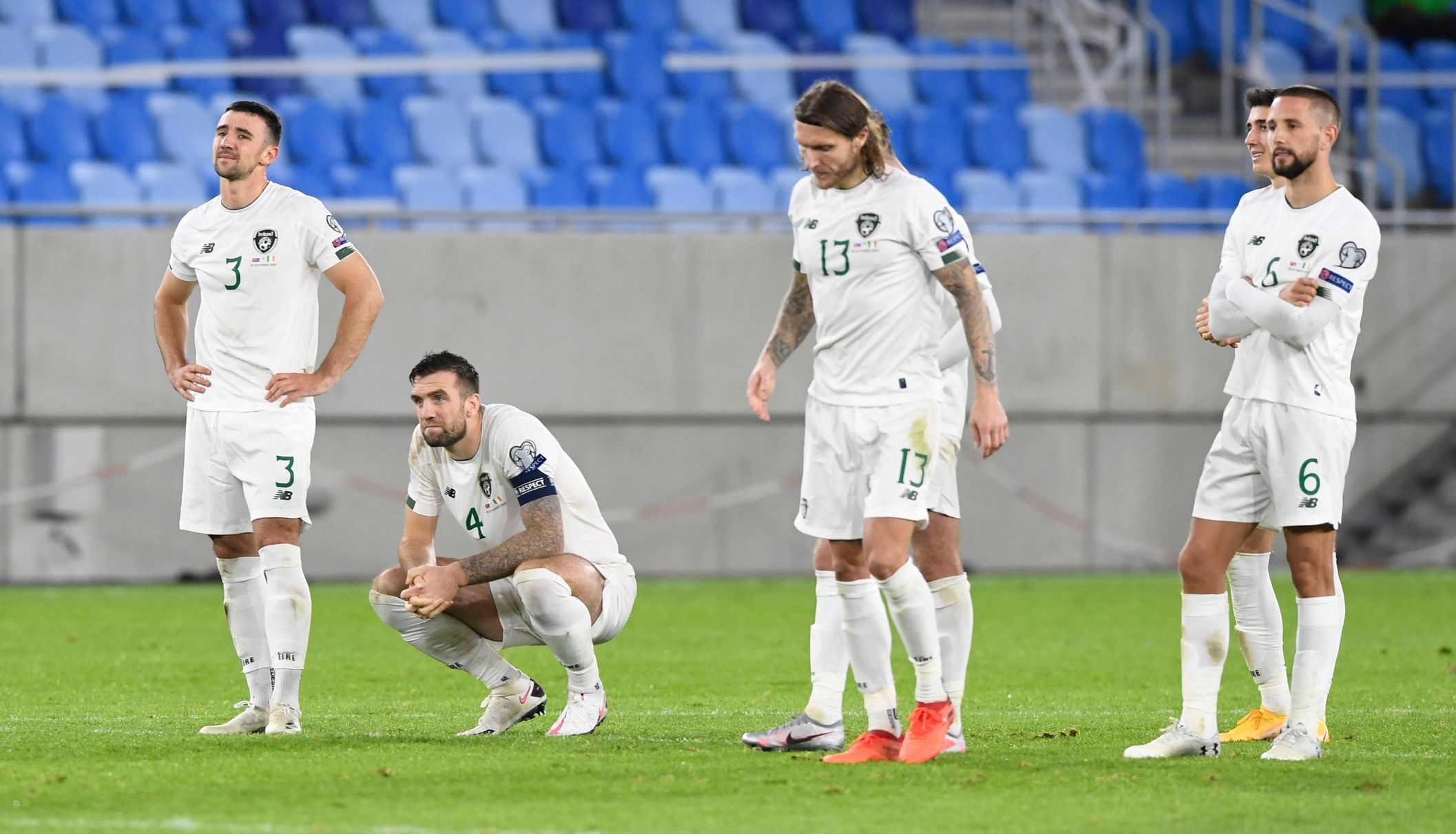 fotbal, kvalifikace Euro 2020 play off - Slovensko - Irsko, smutek Irska