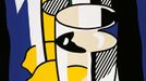 Roy Lichtenstein: Sklenice a citron před zrcadlem, 1974.