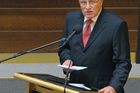 Hned po předsedovi Ústavního soudu se ujal slova prezident Václav Klaus.