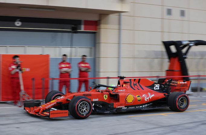 Mick Schumacher při testech Ferrari v Sáchiru 2019