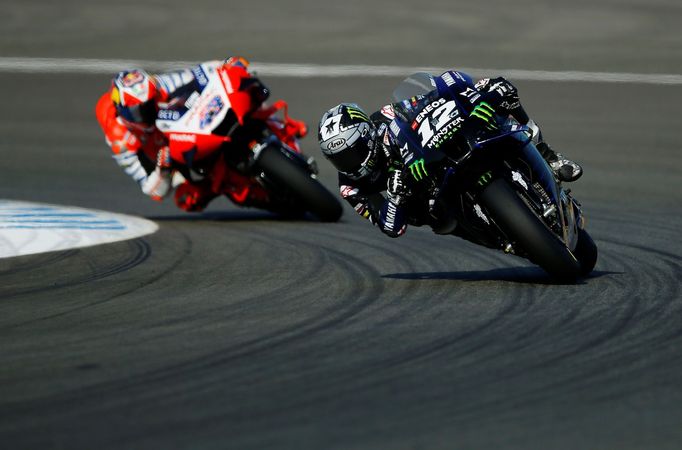 Maverick Viňales na Yamaze v závodě MotoGP v rámci GP Španělska 2020