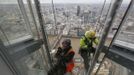 The Tower of London is pictured from The View gallery at the Shard in London