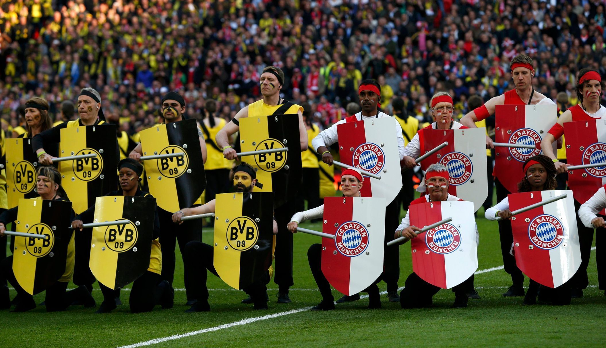 Fotbal, Liga mistrů, Bayern - Dortmund: slavnostní zahájení