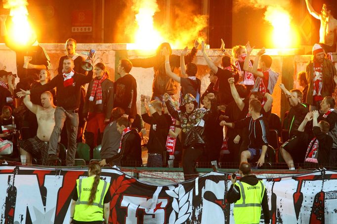 GL: Bohemians-Slavia: fanoušci Slavie