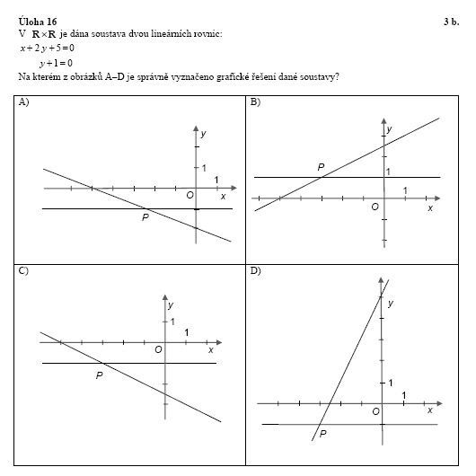 Matematika - nižší úroveň - úloha 16