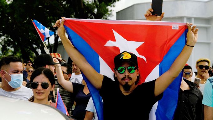 Protesty na Kubě.