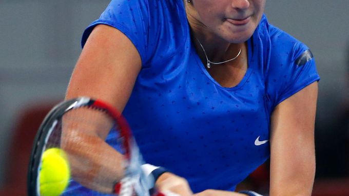 Petra Kvitová se potýdnu probojovala opět do finále tenisového turnaje. Nezastavil ji déšť ani svalovkyně z Austrálie. Podívejte se na obrázky z utkání.