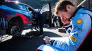 Navigátor Martin Järveoja během Rallye Monte Carlo 2022