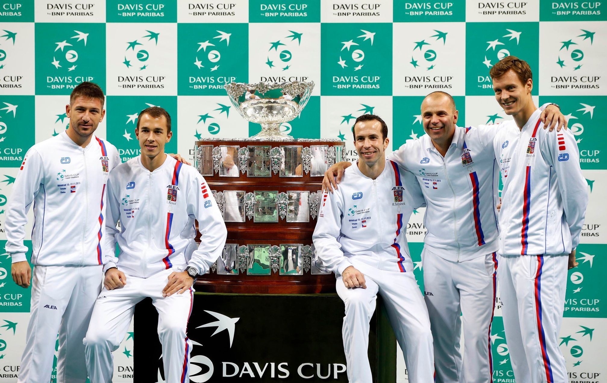 Český tým před finále Davis Cupu 2013