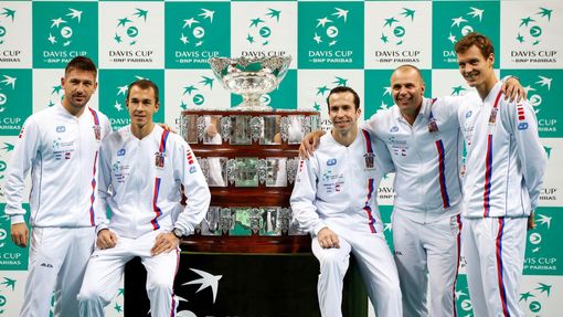 Český tým před finále Davis Cupu 2013