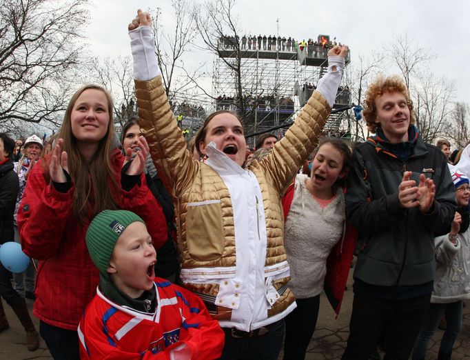 Soči 2014, fandění na Letně (Sáblíková+biatlon)