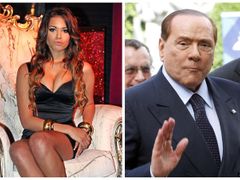 Marocká tanečnice Karima Mahrúgová, zvaná Ruby, a někdejší italský premiér Silvio Berlusconi.