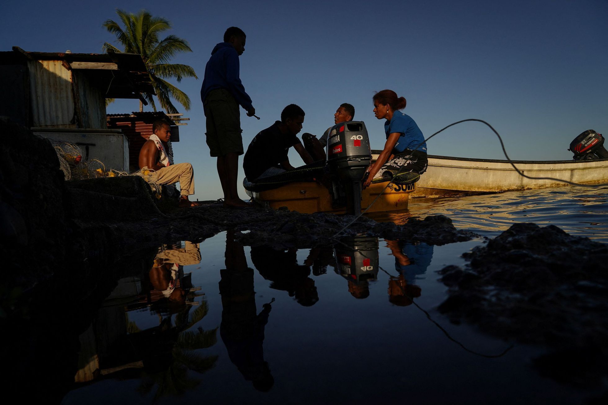 Fiji ostrov stoupající uprchlíci tichý ocean