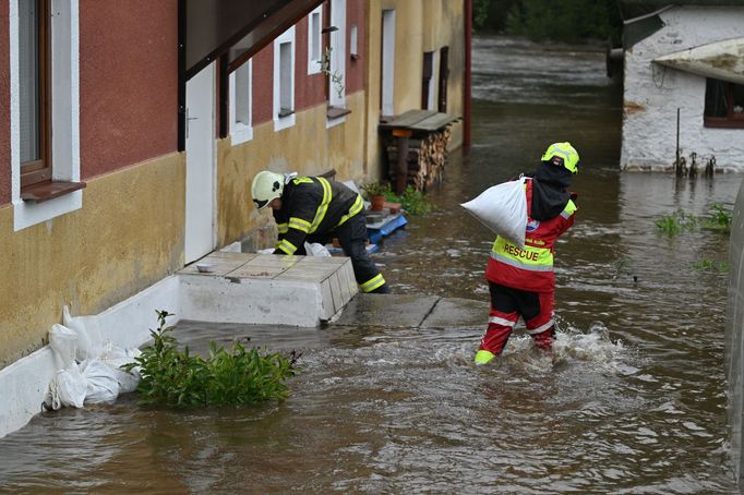 Následky mohutných dešťů na Liberecku.