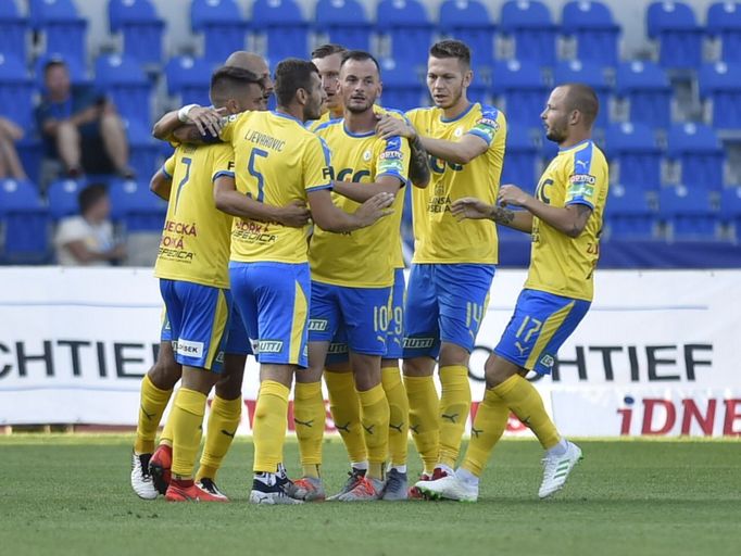 Fortuna:Liga: Radost fotbalistů Teplic.