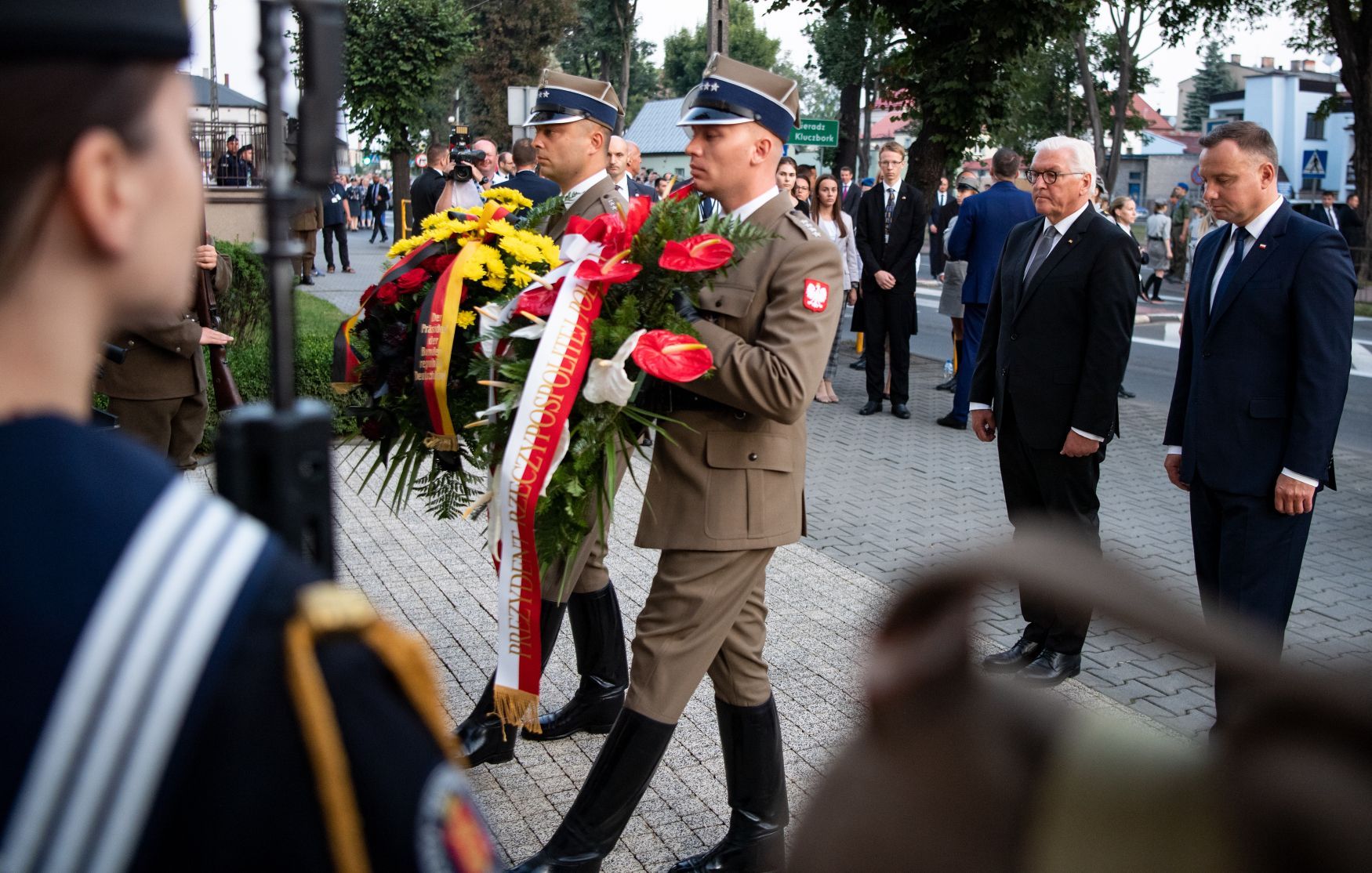 Německý prezident Frank-Walte Steinmeier a polský prezident Andrzej Duda