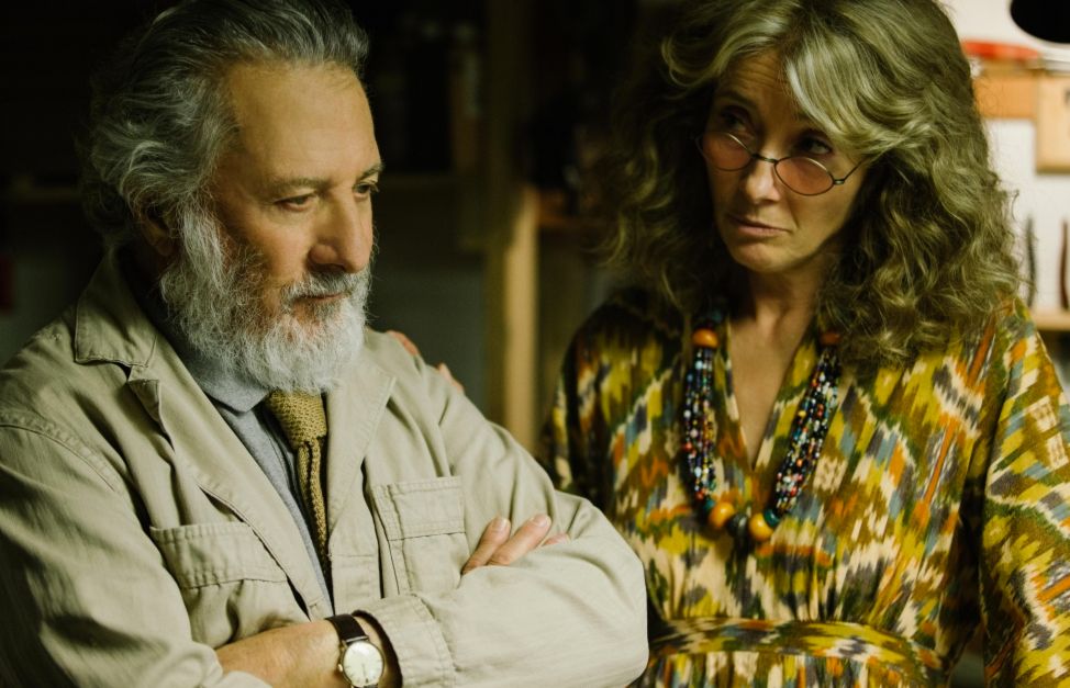 Dustin Hoffman a Emma Thompson ve filmu The Meyerowitz Stories