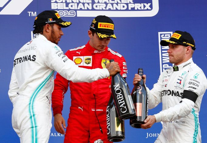 F1, VC Belgie 2019: Lewis Hamilton, Charles Leclerc, Valtteri Bottas