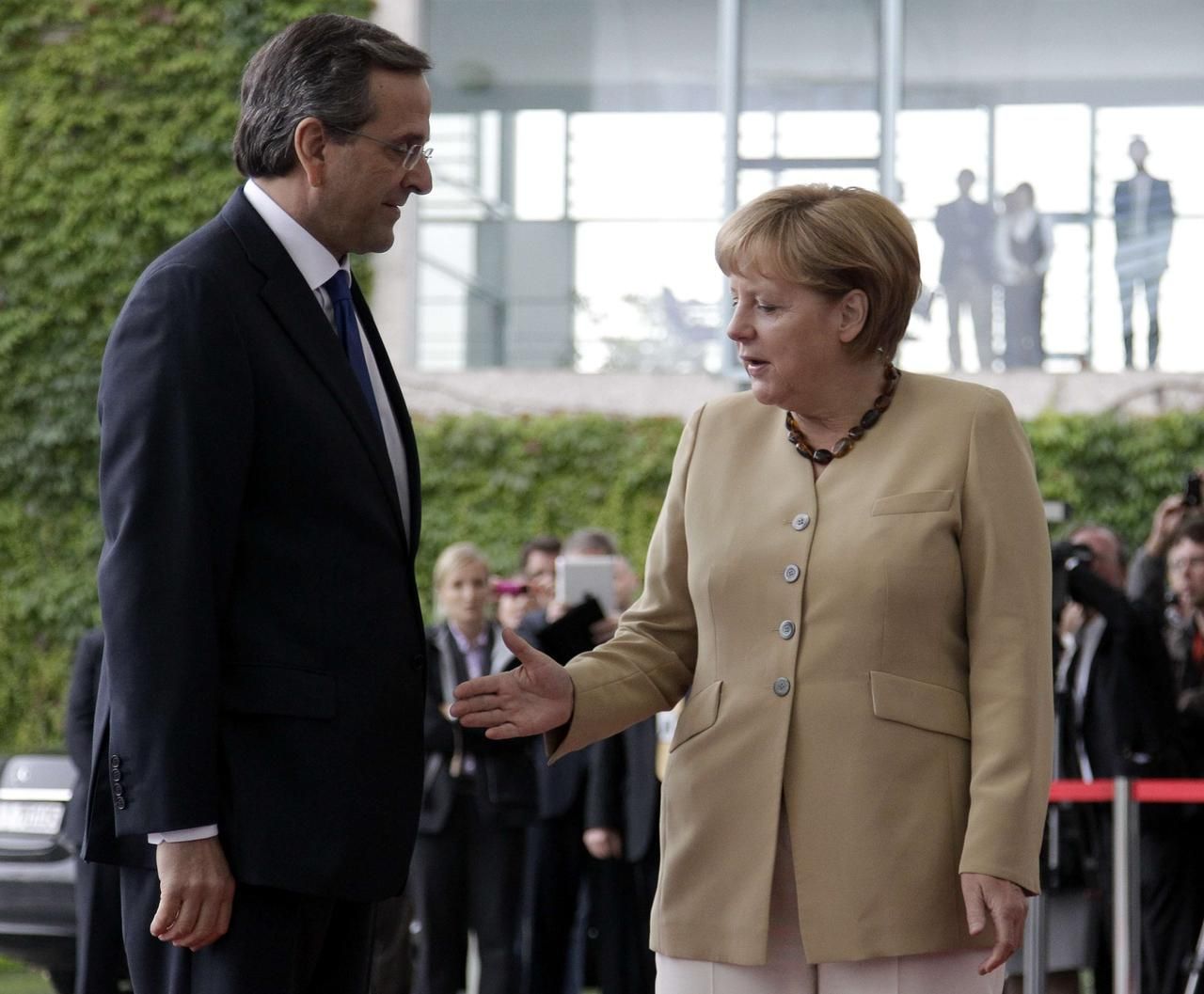 Německo Řecko Merkelová Samaras