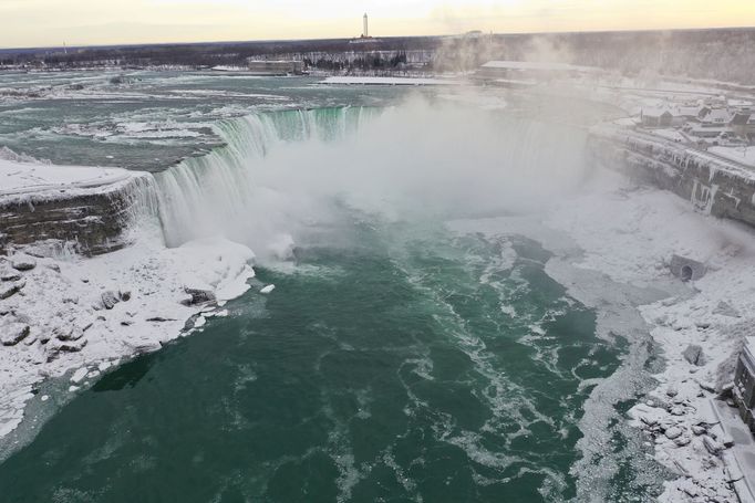 Zamrzlé Niagarské vodopády