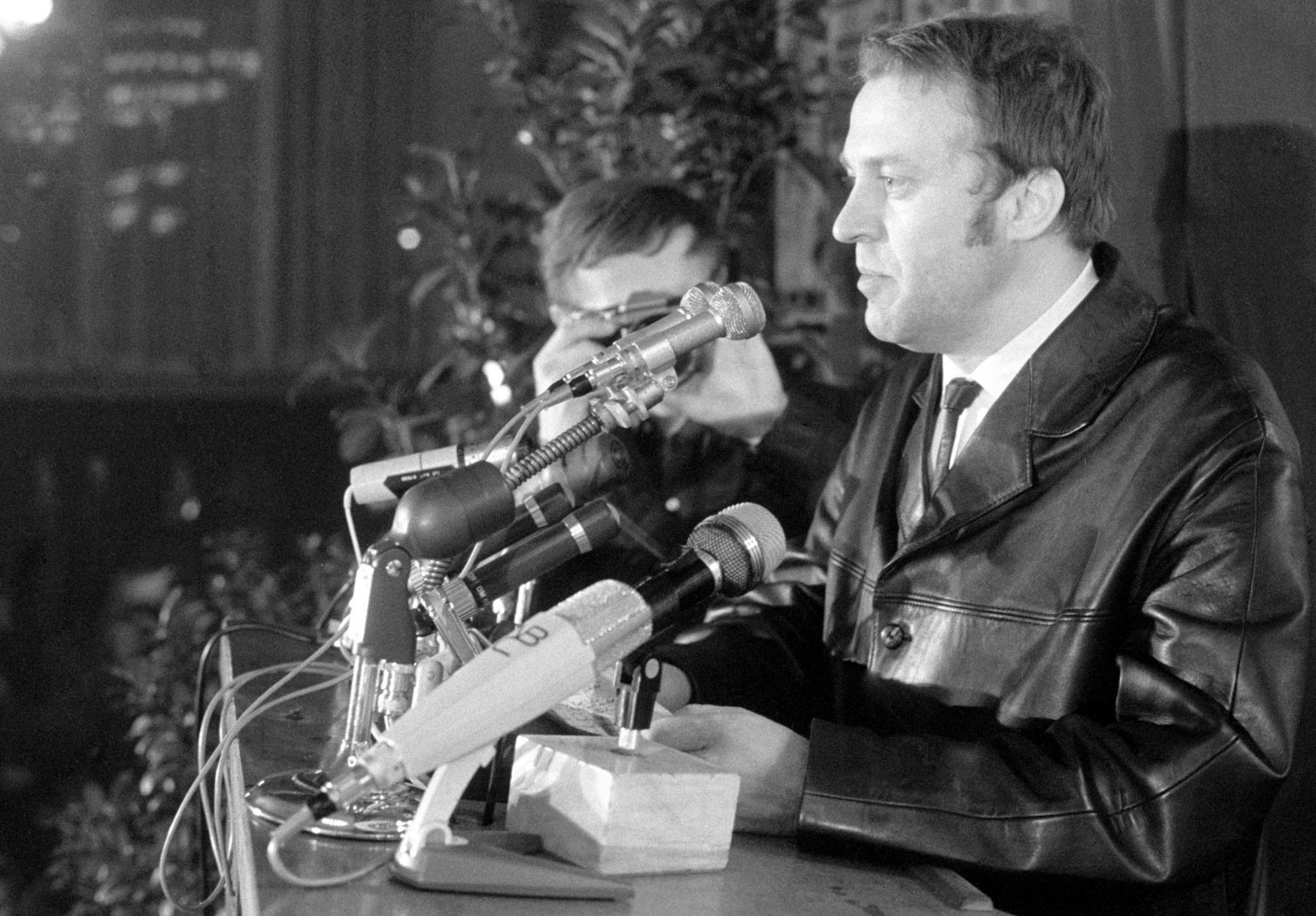 Pavel Kohout 1968 na mítinku v PKOJF
