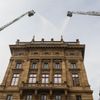 Ukázka požárního zásahu při příležitosti 140 let od požáru Národního divadla, hasiči, hašení