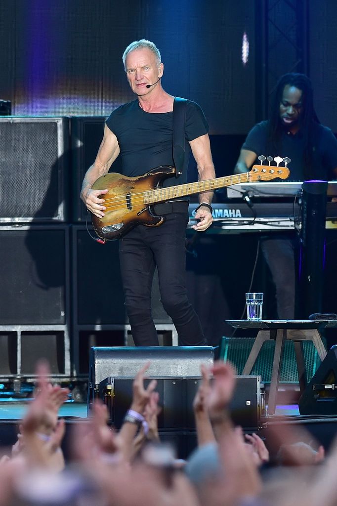 Snímek ze Stingova koncertu ve Slavkově u Brna.