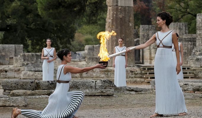 Zapálení olympijského ohně 2018