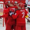Ruská radost ve čtvrtfinále Rusko - Kanada na MS 2021