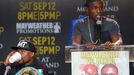 Tisková konference Floyd Mayweather vs. André Berto